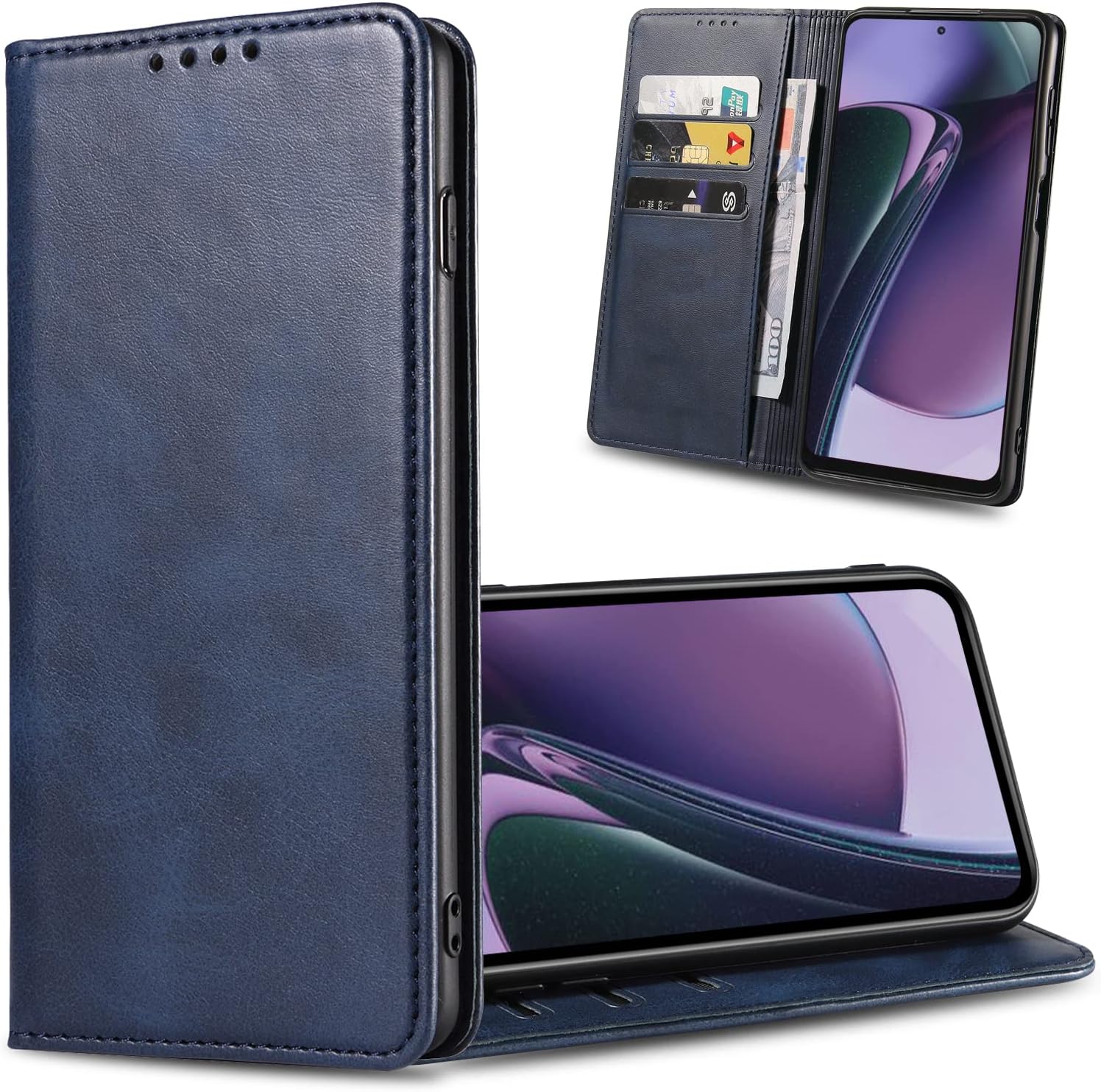 Keihok Funda de cuero diseñada para Moto G Stylus 5G 2023, funda tipo cartera para Moto G Stylus 5G 2023 con ranuras para tarjetas y soporte