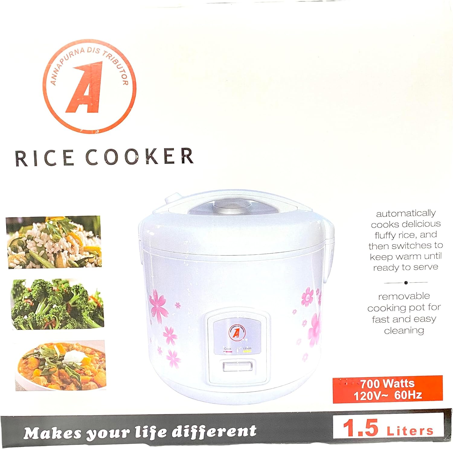 Arrocera automática para hacer un delicioso arroz esponjoso que puede cocinar todo tipo de arroz  Olla extraíble para una limpieza rápida y fácil