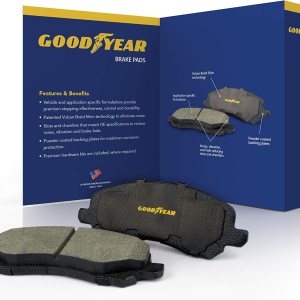 Goodyear Frenos GYD394  Pastillas de freno delanteras semimetálicas premium para Jaguar Vanden Plas 04-98, XJ12 96-95, XJ6 97-90, XJ8 1998, XJR Goodyear Frenos GYD394  Pastillas de freno delanteras semimetálicas premium para Jaguar Vanden Plas 04-98, XJ12 96-95, XJ6 97-90, XJ8 1998, XJR