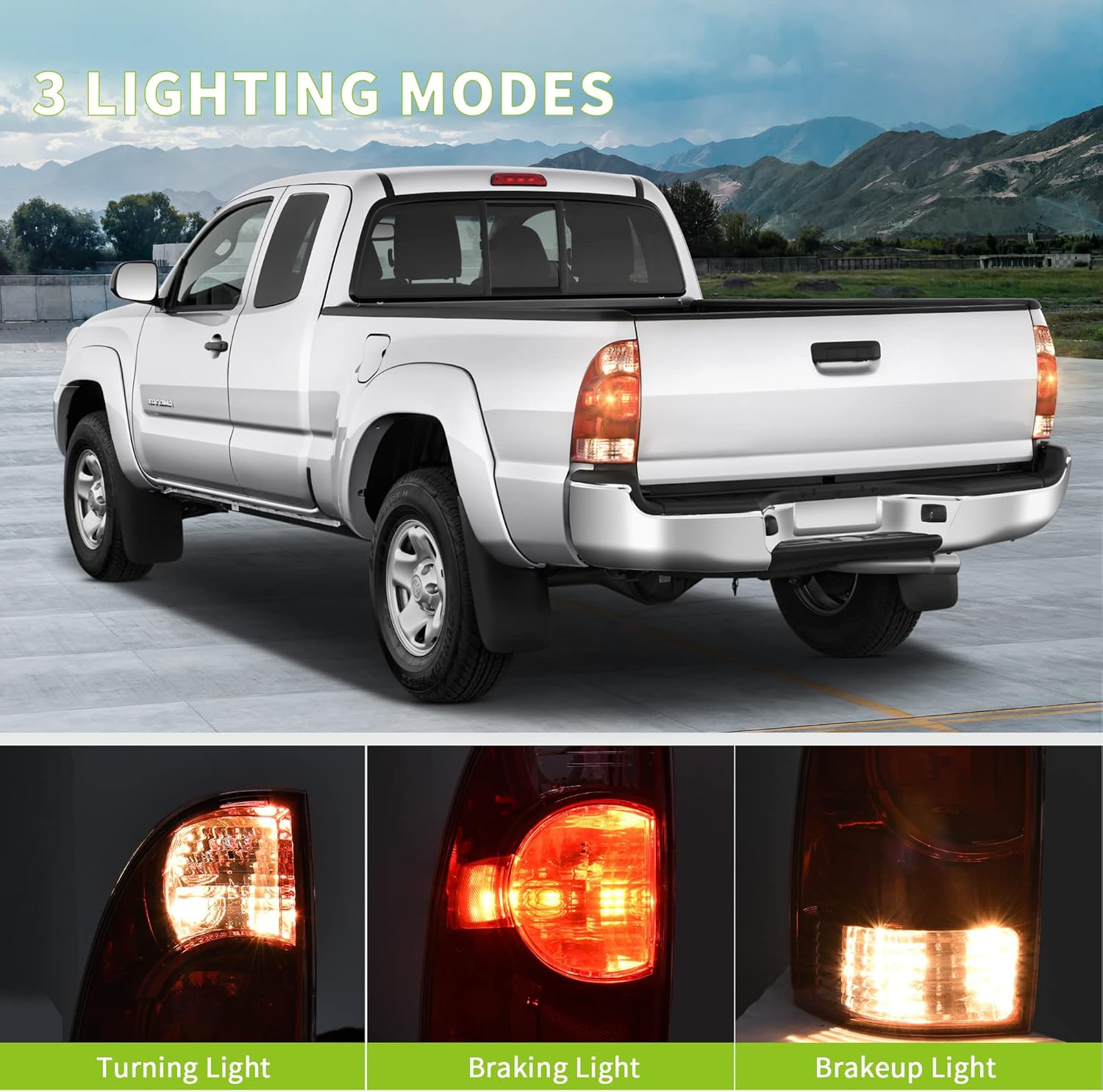 AUTOSAVER88 Luces traseras laterales del conductor, conjunto de luces traseras de freno compatibles con Tacoma 2005 2006 2007 2008 2009 2010 2011