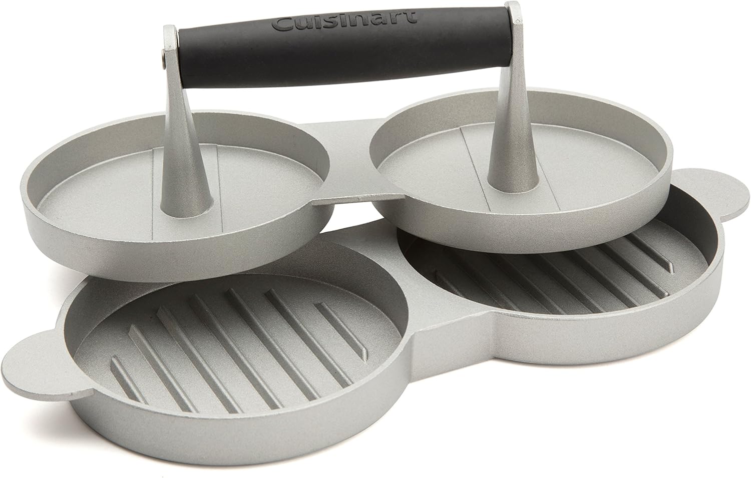 Cuisinart CSBP-100 – Prensa para hamburguesas (3 en 1), prensa doble torta