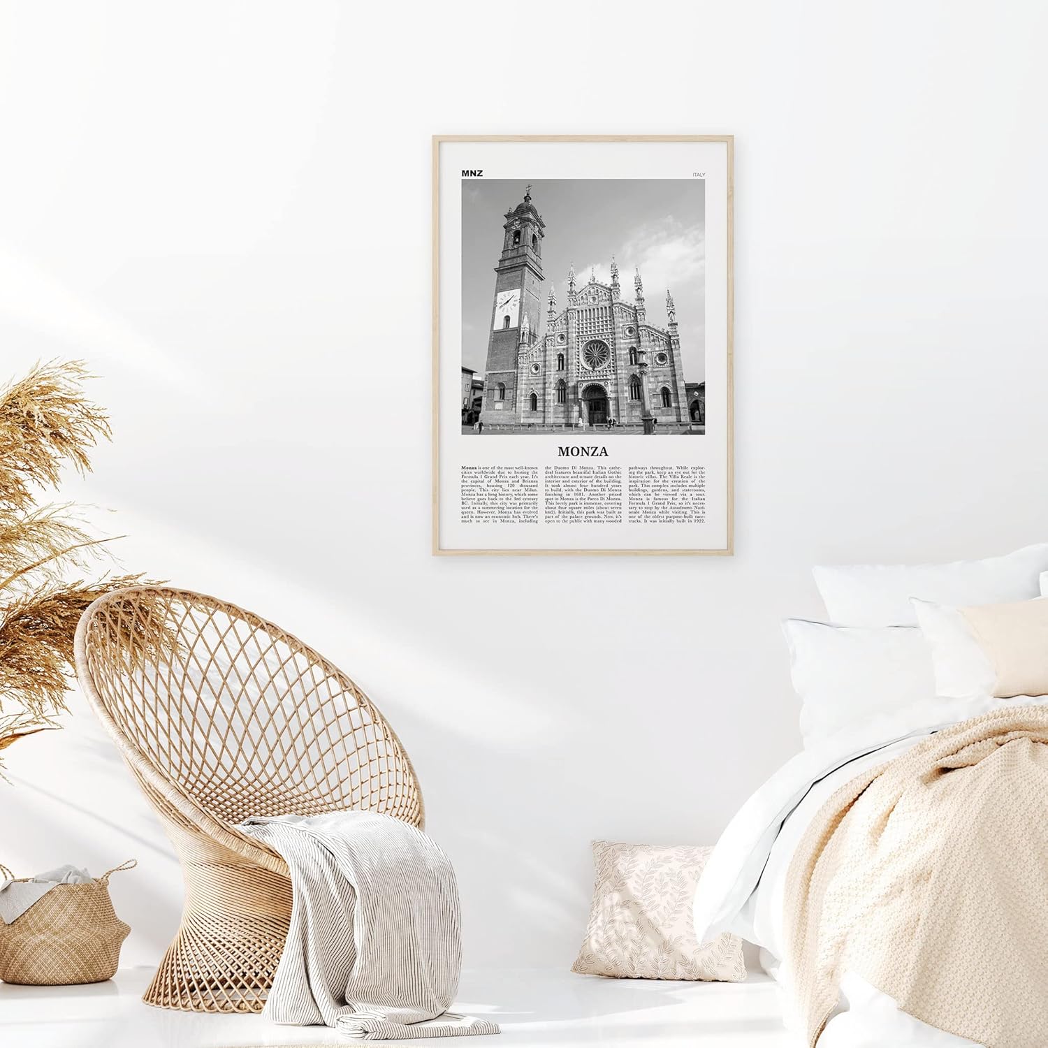 Monza Print Black And White, Monza Wall Art, Monza Poster, Monza Photo, Monza Wall Décor, Monza Map, Italy #111