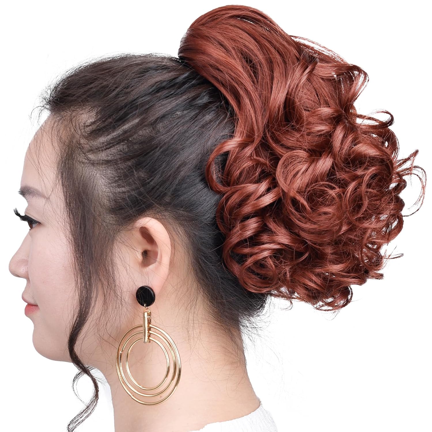 SYXLCYGG Cola de caballo con clip, extensiones de cola de caballo negras onduladas de 10 pulgadas, 3.5 onzas, pelo sintético como pelo real, fácil