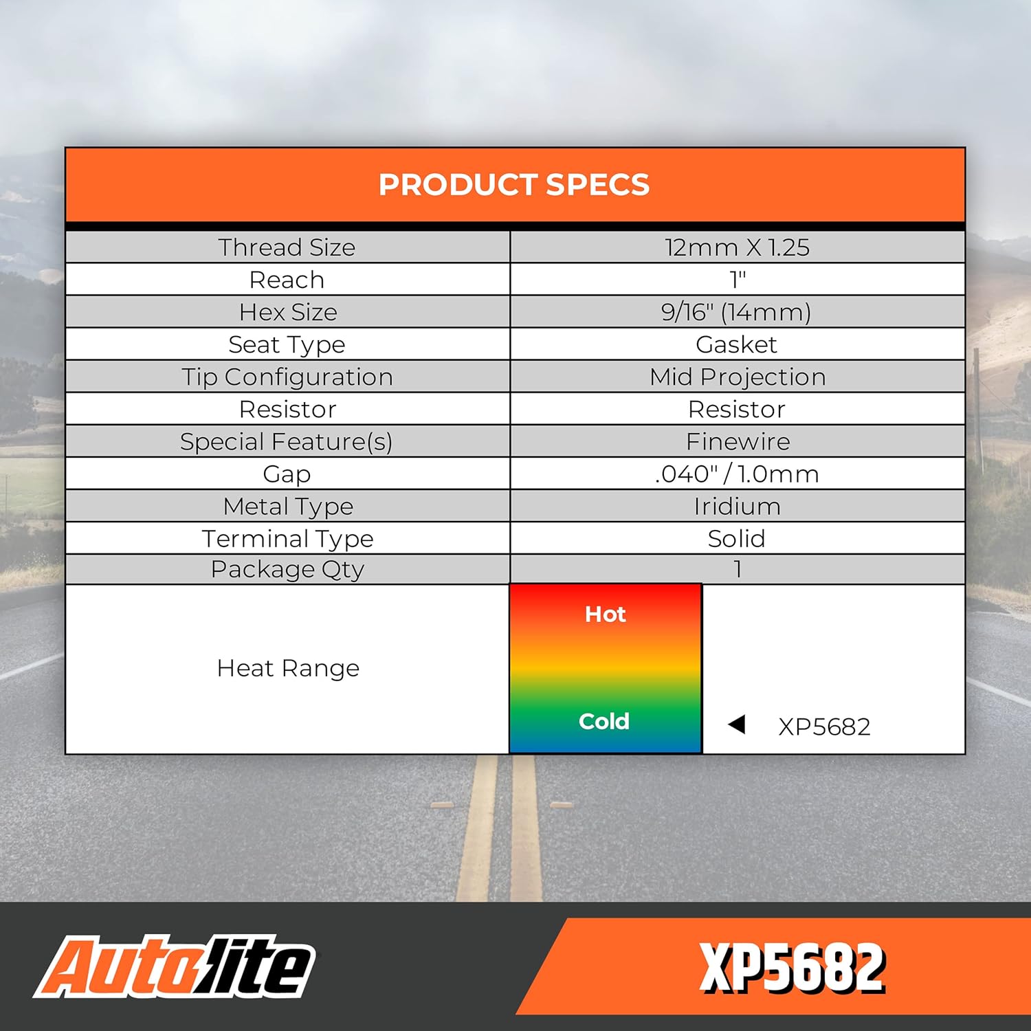 Autolite Iridium XP – Bujía de repuesto automotriz, XP5682 (1 unidad)