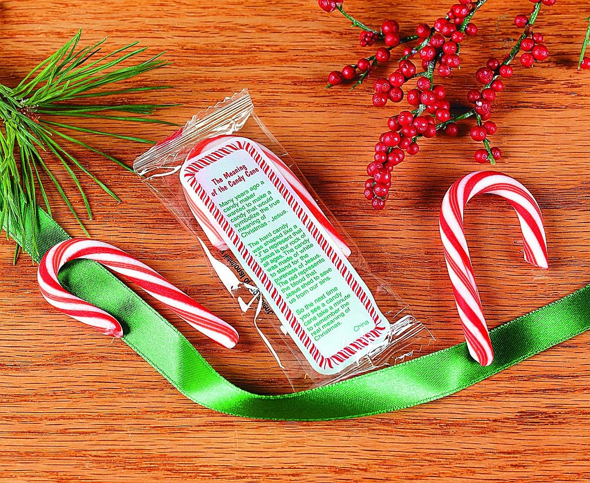 THE MEANING OF THE CANDY CANE golosinas, 40 por paquete, cada una envuelta individualmente con un mensaje.