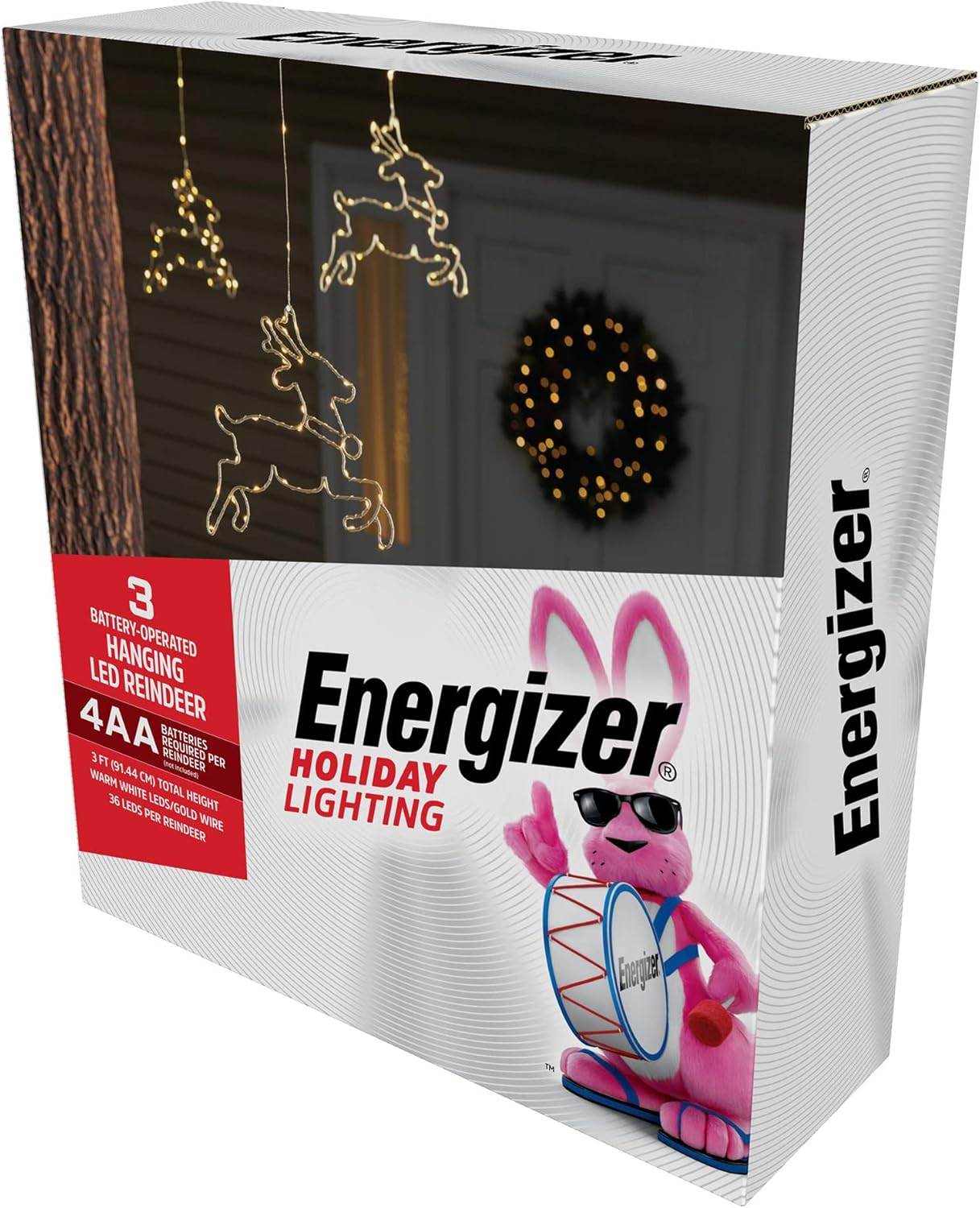 Energizer 3 renos colgantes LED de 8 funciones con pilas