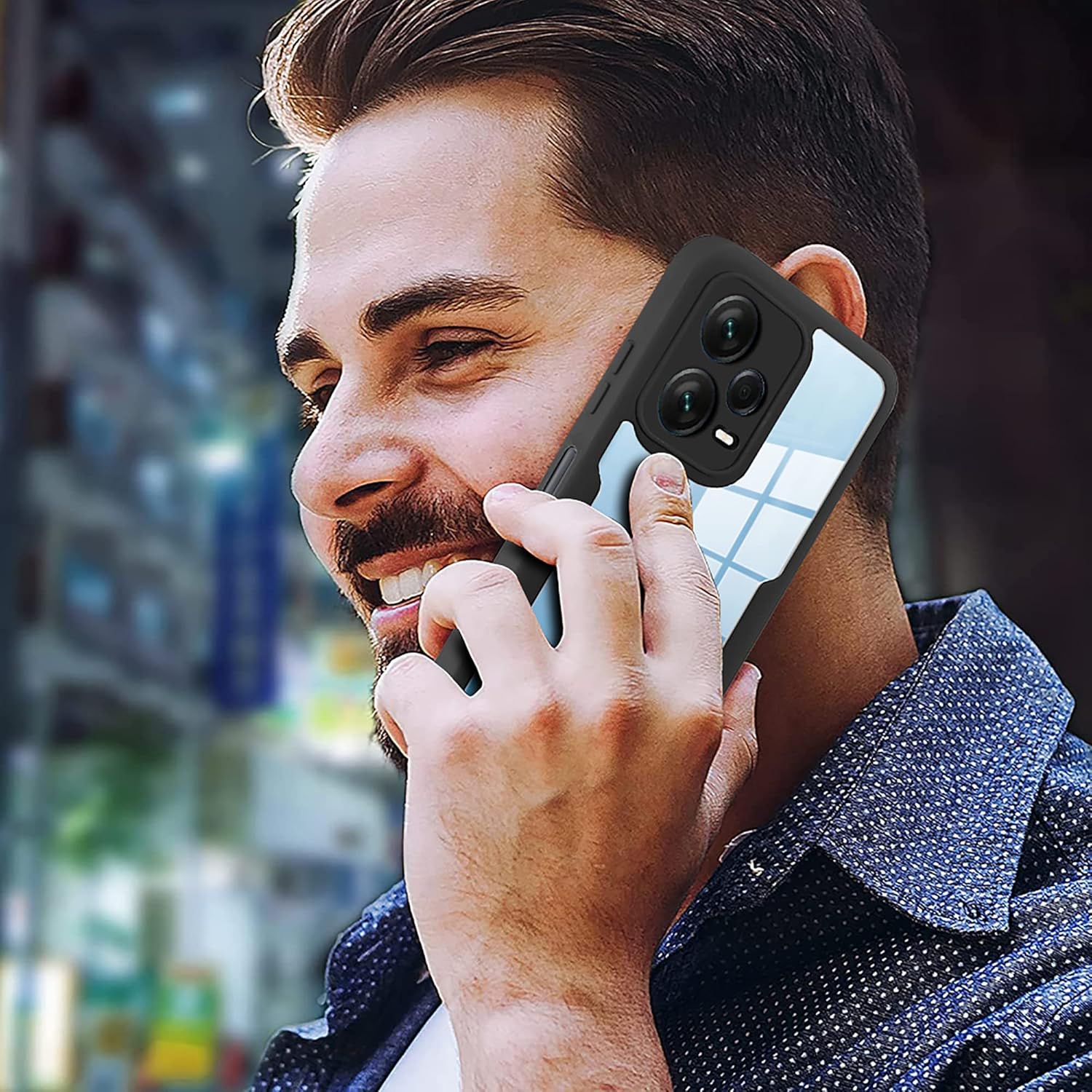 CCSamll – Funda transparente para Xiaomi Redmi Note 12 Pro 5G con protector de pantalla, delgada, a prueba de golpes, suave TPU parachoques