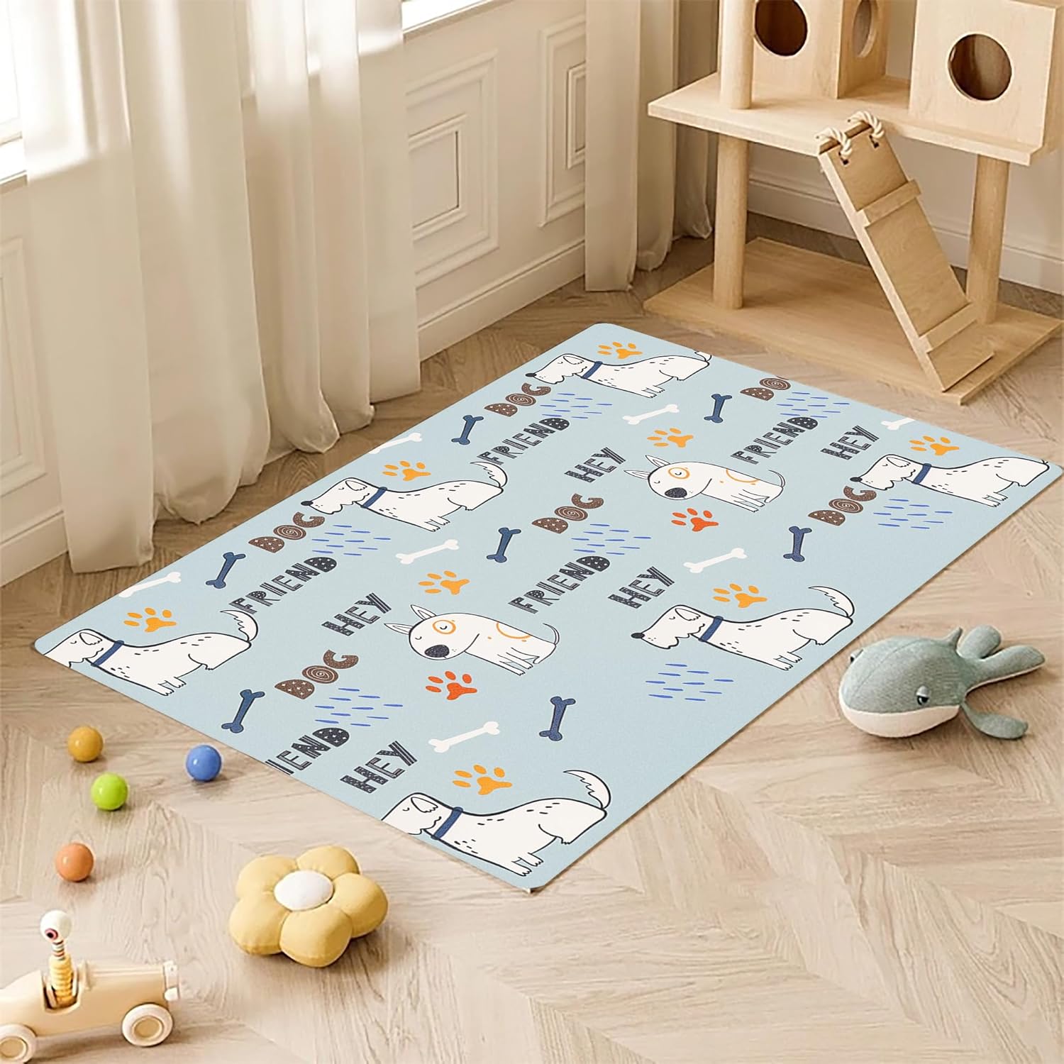 Alfombrilla de alimentación para mascotas, tapete absorbente para alimentos y agua, sin manchas, de secado rápido, dispensador de agua para perros