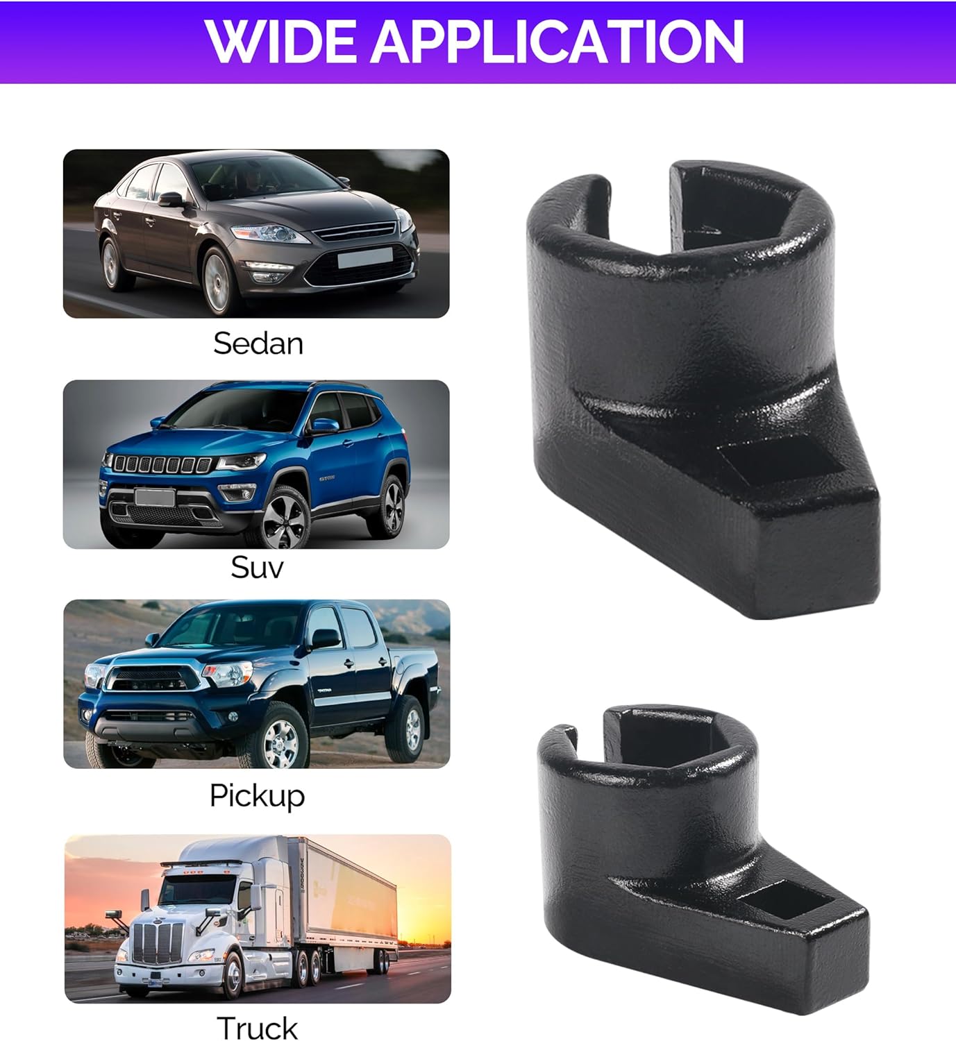 Toma de sensor de oxígeno, accesorios de automóvil, enchufe universal de sensor de oxígeno de perfil bajo, unidad de 38 pulgadas por 78 pulgadas,