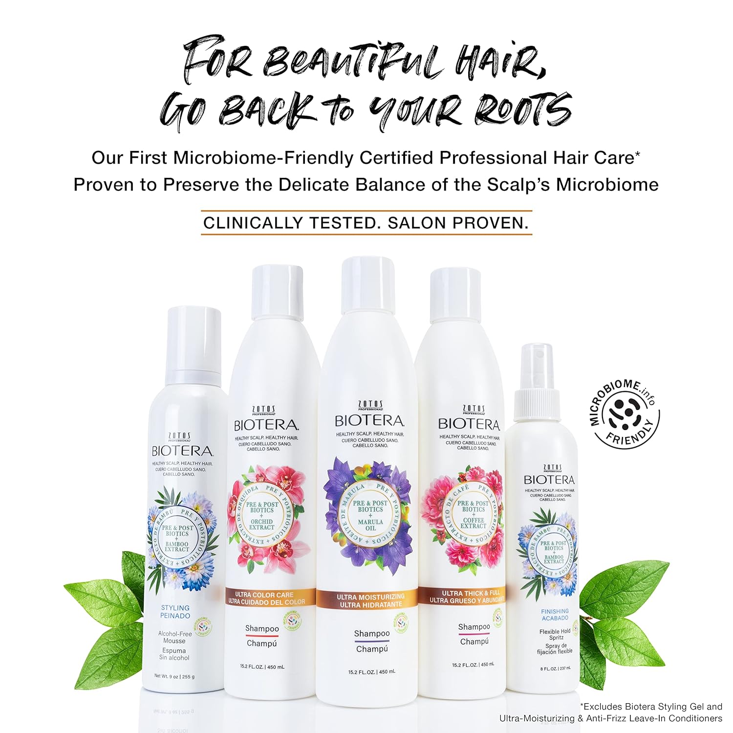 BIOTERA Champú y acondicionador fortalecedor largo y saludable  Cabello largo o en crecimiento  Apto para microbiomas, vegano