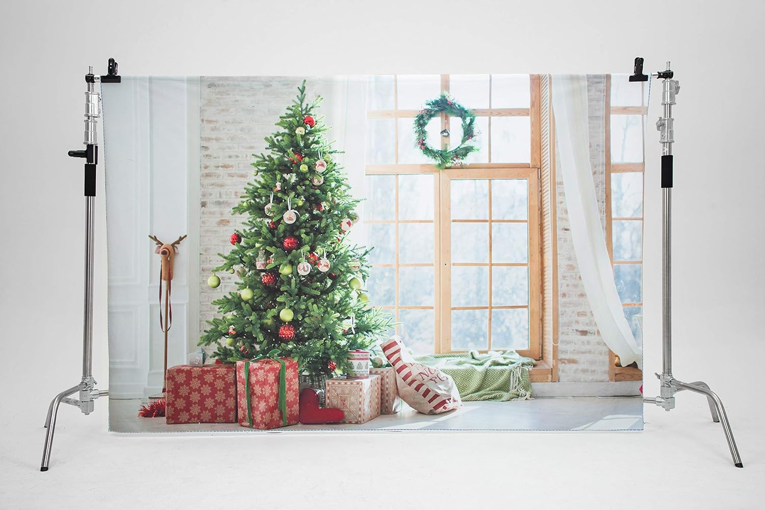 Kate Christmas Backdrop Gingerbread House Backdrop Christmas Party Backdrop Decorations Kids Backdrop for Photoshoot,10×6.5ft