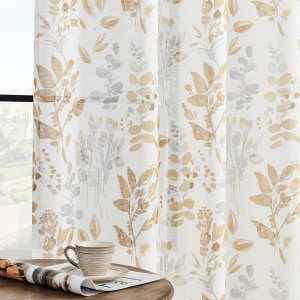 Ravorrato Cortinas color gris pardo de 63 pulgadas de largo para sala de estar, cortinas semitransparentes que filtran la luz, cortinas de granja Ravorrato Cortinas color gris pardo de 63 pulgadas de largo para sala de estar, cortinas semitransparentes que filtran la luz, cortinas de granja