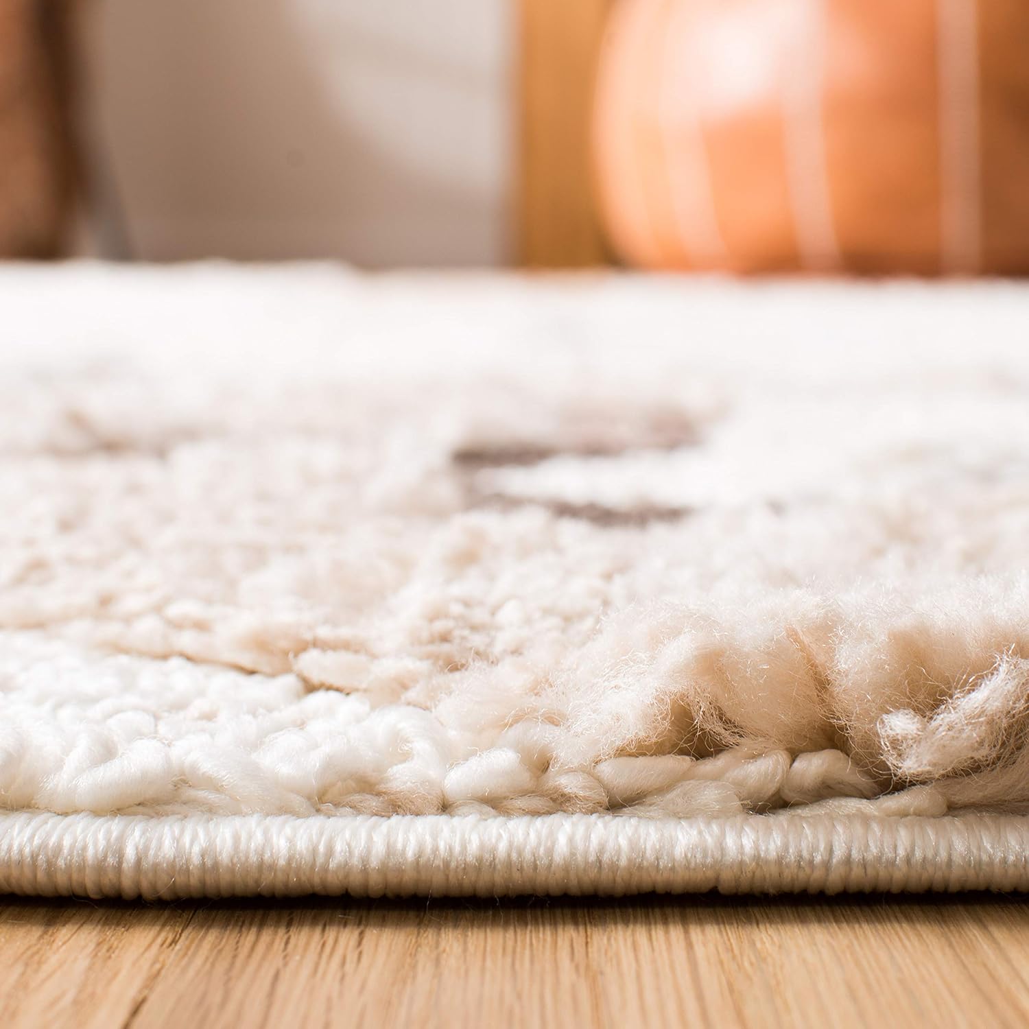 Safavieh MTS688A Tapete marroquí con borlas cuadrado de 4pies, grosor 2 pulgadas, afelpado, no desprende pelo, para sala de estar, dormitorio,