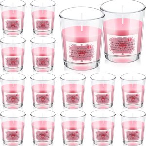16 piezas de regalos de baby shower, regalos de agradecimiento, velas votivas de 1.7 onzas, velas votivas de vidrio transparente, regalos de 16 piezas de regalos de baby shower, regalos de agradecimiento, velas votivas de 1.7 onzas, velas votivas de vidrio transparente, regalos de