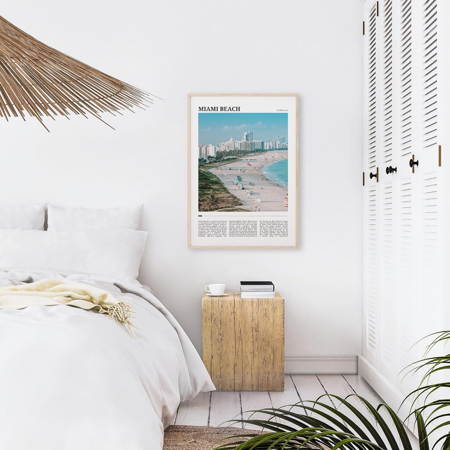Póster de viaje de Miami Beach, arte de pared de Miami Beach, impresión de póster de Miami Beach, foto de Miami Beach, decoración de Miami Beach,