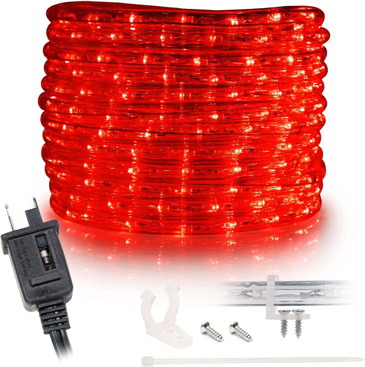 WYZworks – Tira de luces prearmadas. De 12 pulgadade grosor (para elegir entre 10, 25, 50, 100, 150 pies de longitud). Luces de decoración