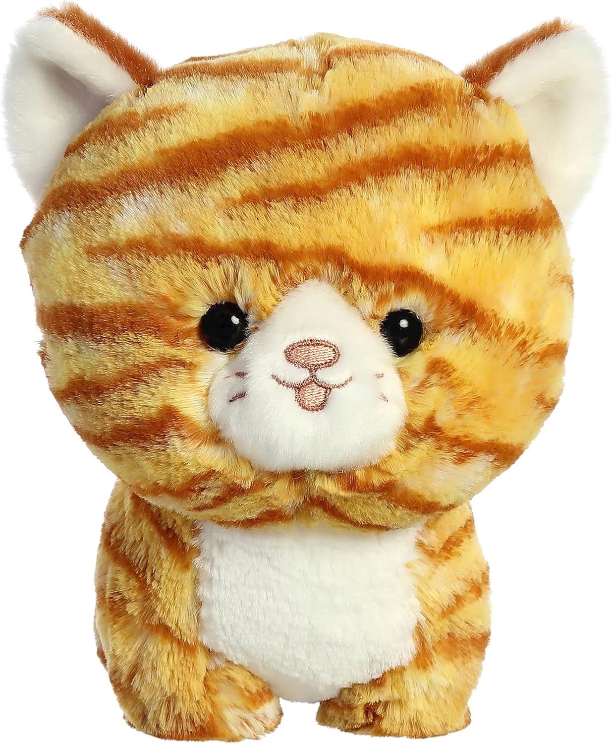 Aurora Playful Teddy Pets – Peluche de gato atigrado naranja, diseño único, juego sin fin, color naranja, 7 pulgadas