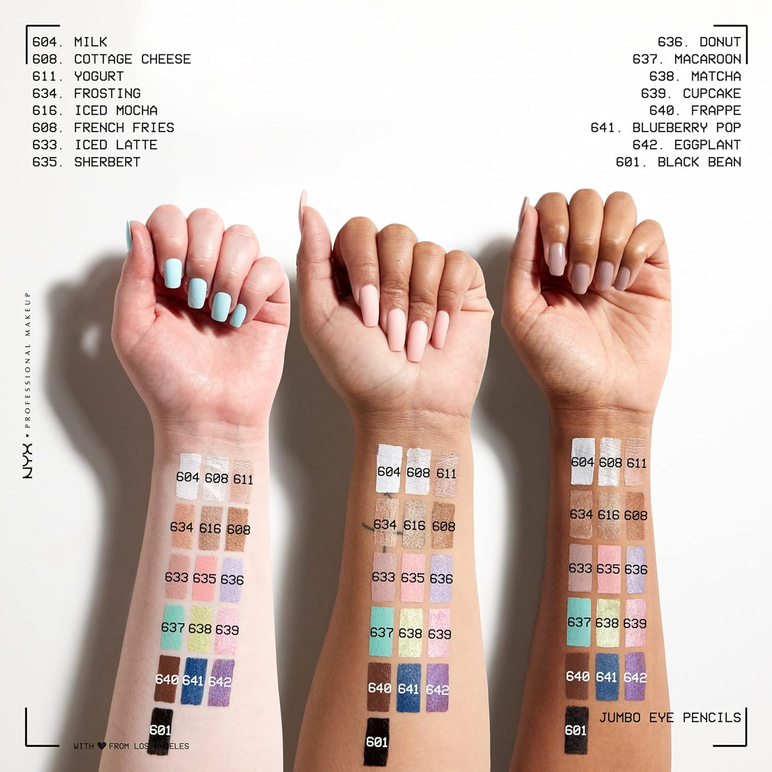 NYX PROFESSIONAL MAKEUP Lápiz de ojos tamaño jumbo, barra de sombra de ojos mezclable y lápiz delineador de ojos, color Donut (Lila)