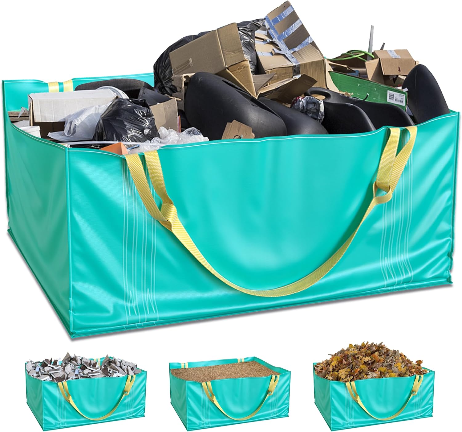 Skywin Bolsa de basura verde  Bolsas de compostaje de 64 pulgadas para eliminación de desechos  Bolsas de basura resistentes ideales para bolsas de