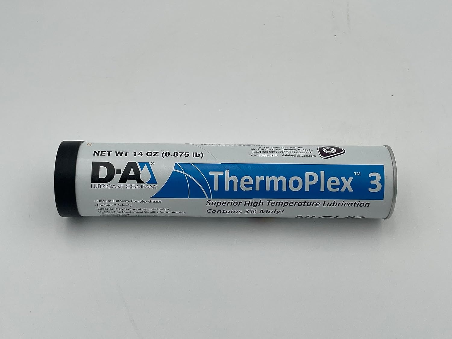 Thermoplex 3  NLGI 2  Tubos de grasa de 14 onzas  Caja de 10 tubos  3% Moly  Protección extrema de temperatura  Grasa a base de calcio