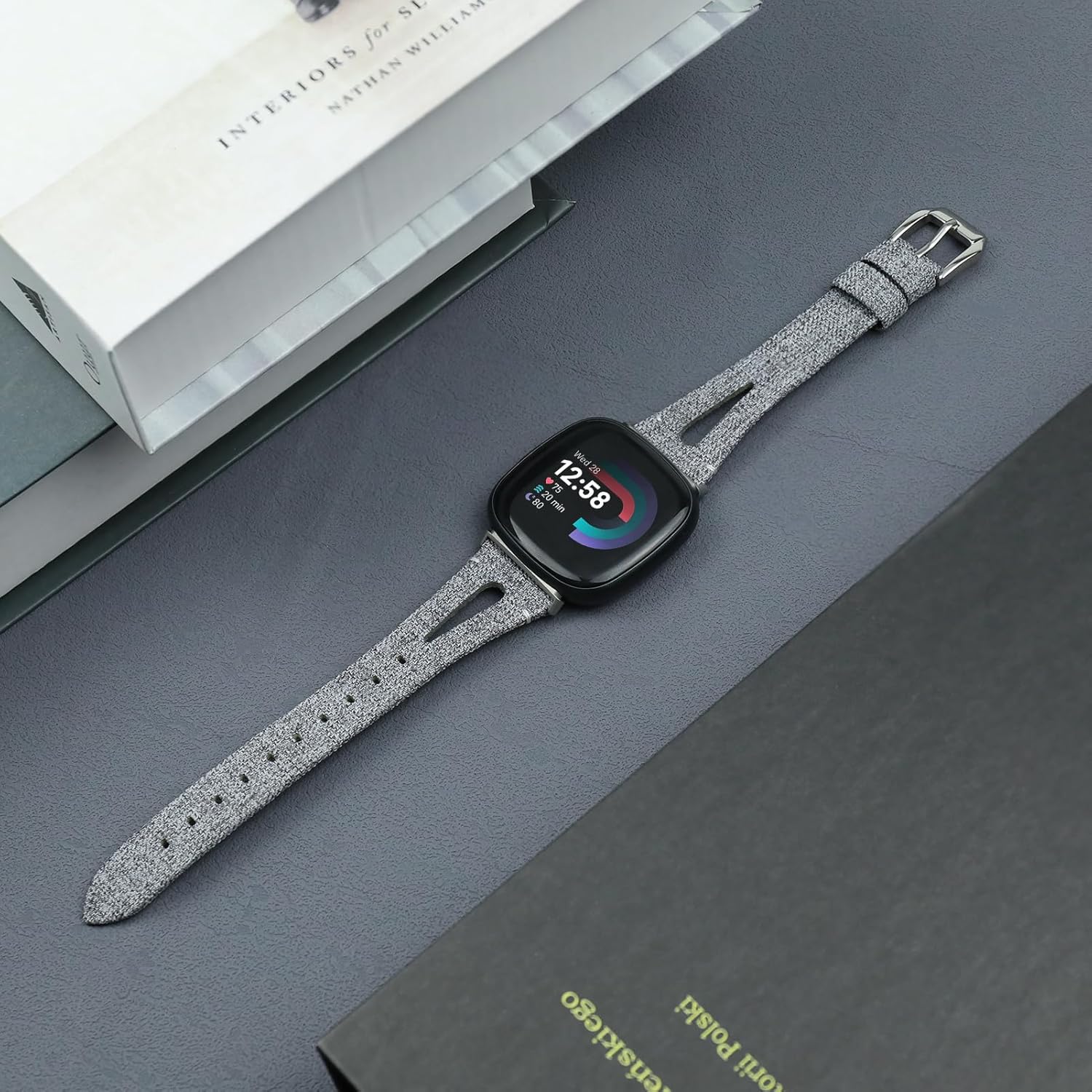 Bandas tejidas para Fitbit Versa 4Sense 2SenseVersa 3 para mujeres y hombres, cómodas correas de repuesto de tela delgada, pulseras deportivas