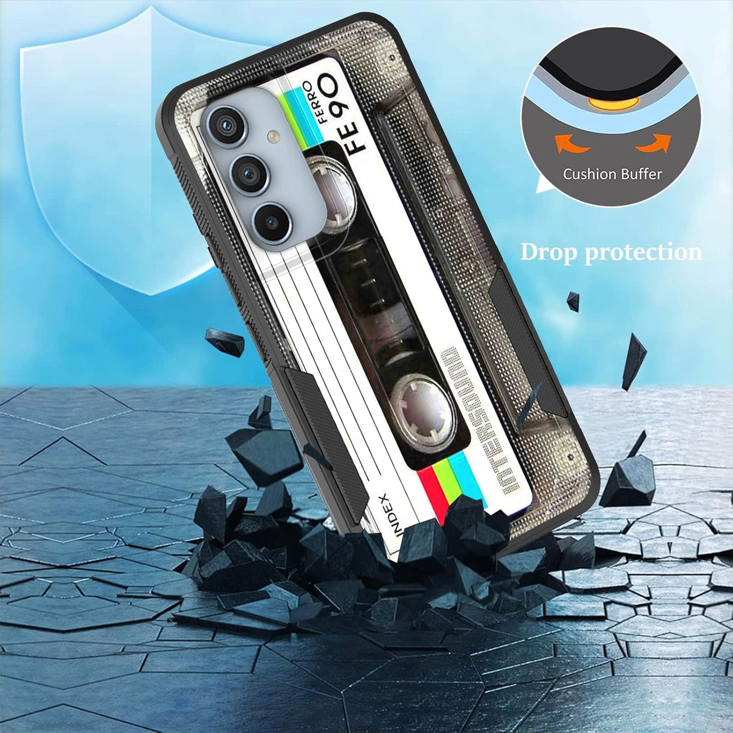 Funda para Galaxy A54 5G, doble capa híbrida resistente a prueba de golpes, policarbonato duro, silicona suave, TPU, funda protectora para Samsung