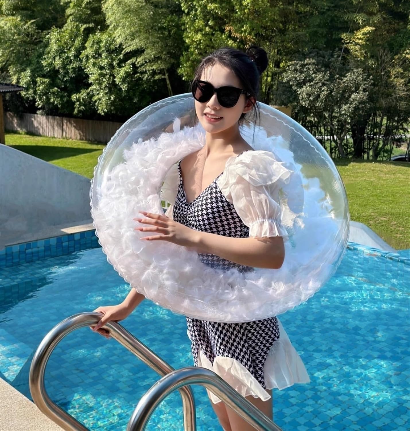 Divertidos y coloridos flotadores de piscina para niños y adultos, grandes flotadores para anuncios, anillos de natación, tubos inflables para