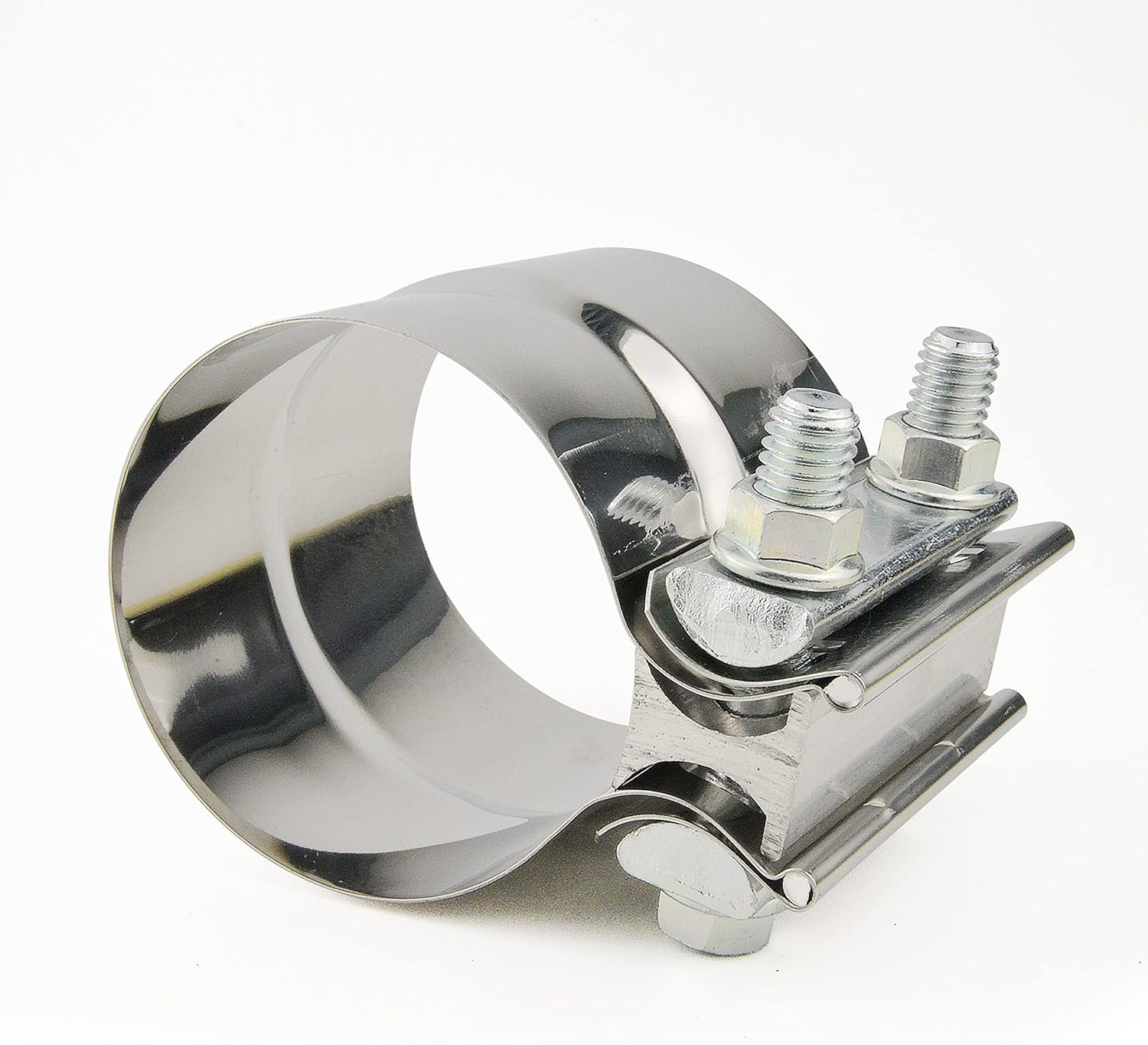Abrazadera de escape de 3 pulgadas, abrazadera de tope de junta de regazo de acero inoxidable para tubos de ID-OD 3″