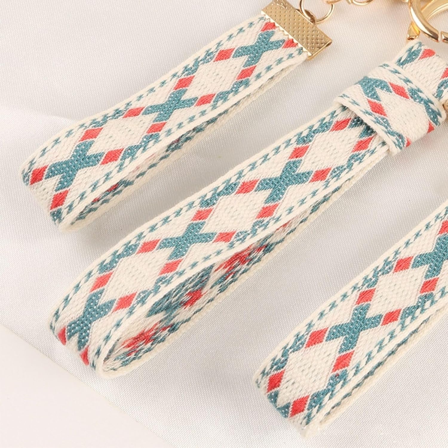 Llavero de pulsera para mujer, cordón de mano para muñeca, llavero con correa para la muñeca, llavero con perlas brillantes con purpurina
