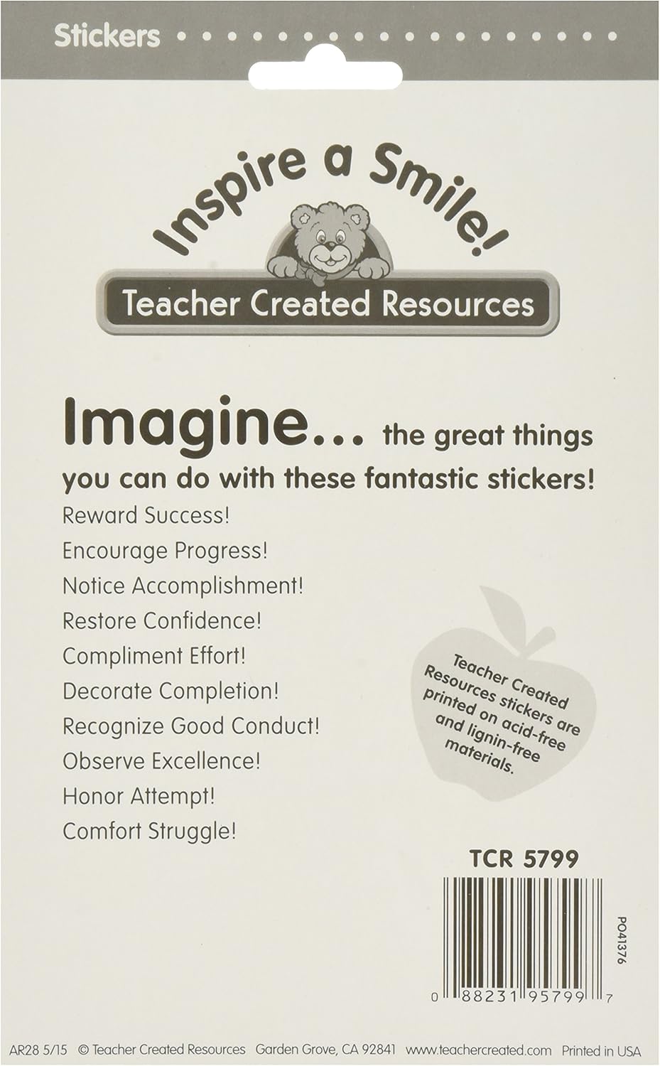 Teacher Created Resources Pegatinas de estrella de lámina dorada Valu-Pak