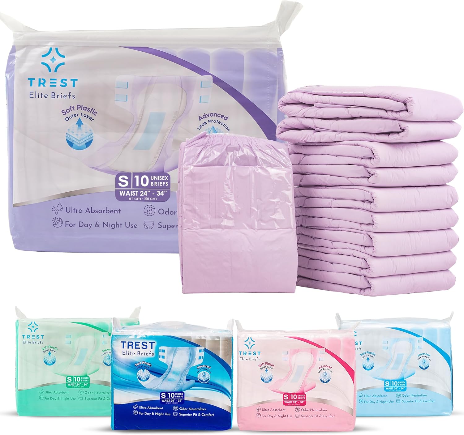 TREST Elite – Calzoncillos para hombres y mujeres, pañales nocturnos para incontinencia, absorción de élite, cómodos, neutralizantes de olores y