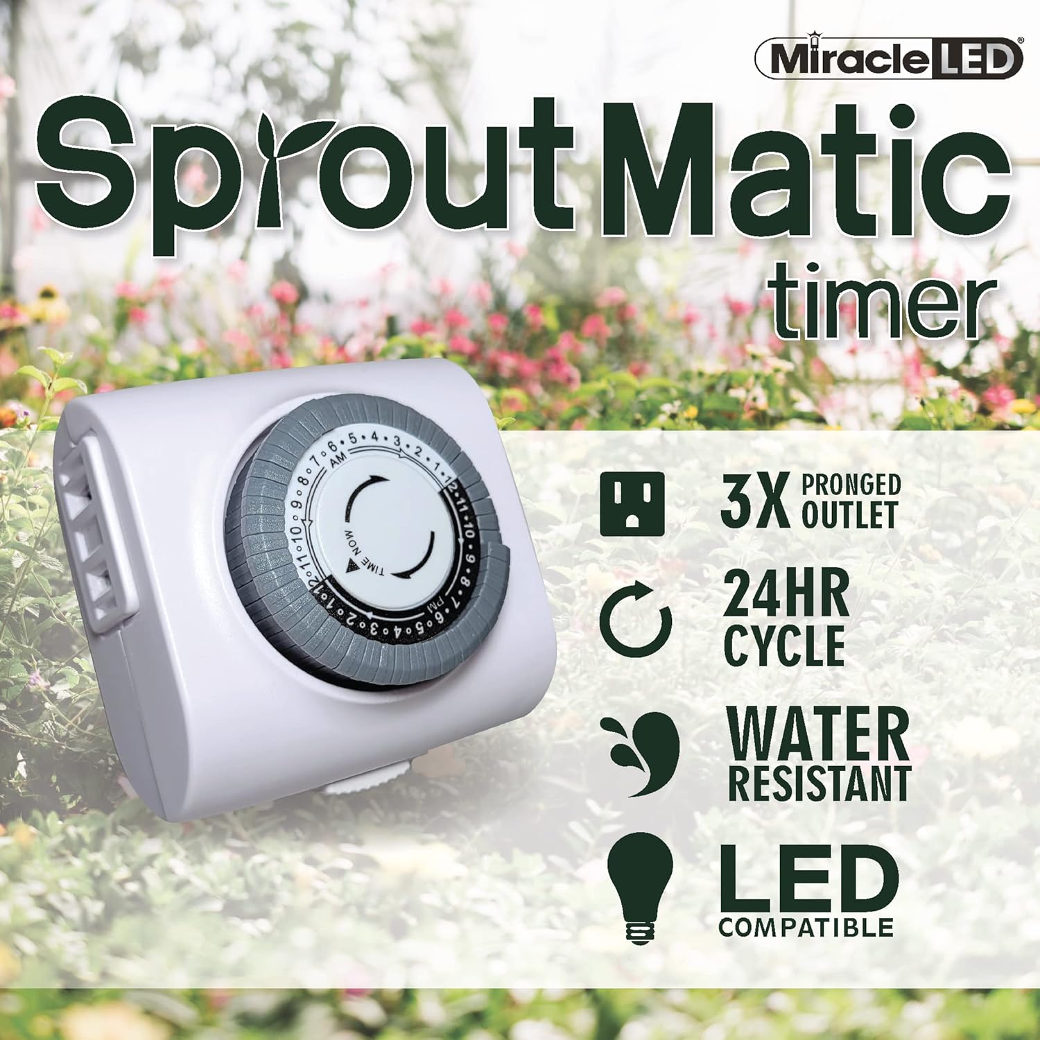 Miracle LED Kitchen Gardener Designer Line – Kit de cultivo para interiores, incluye 3 bombillas de cultivo de 100 W de espectro rojo y azul de luz