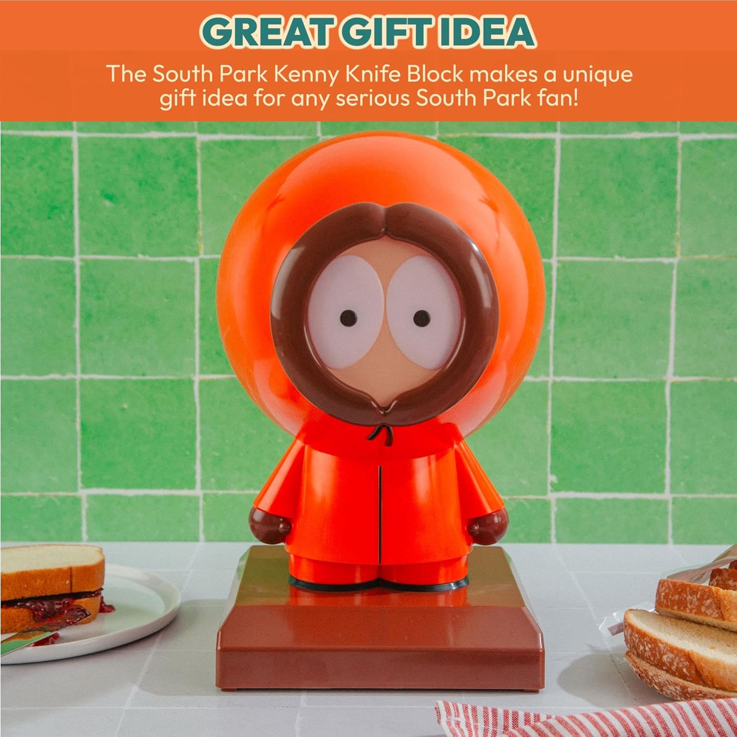 South Park Kenny – Soporte para cuchillos de 10 ranuras  Organizador de almacenamiento de cocina independiente, exhibición de cubiertos que ahorra