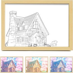 VXXCK Decoración de pintura de iluminación, marco de fotos LED con 3 temperaturas de color, pintura de luz nocturna para dormitorio, sala de estar, VXXCK Decoración de pintura de iluminación, marco de fotos LED con 3 temperaturas de color, pintura de luz nocturna para dormitorio, sala de estar,