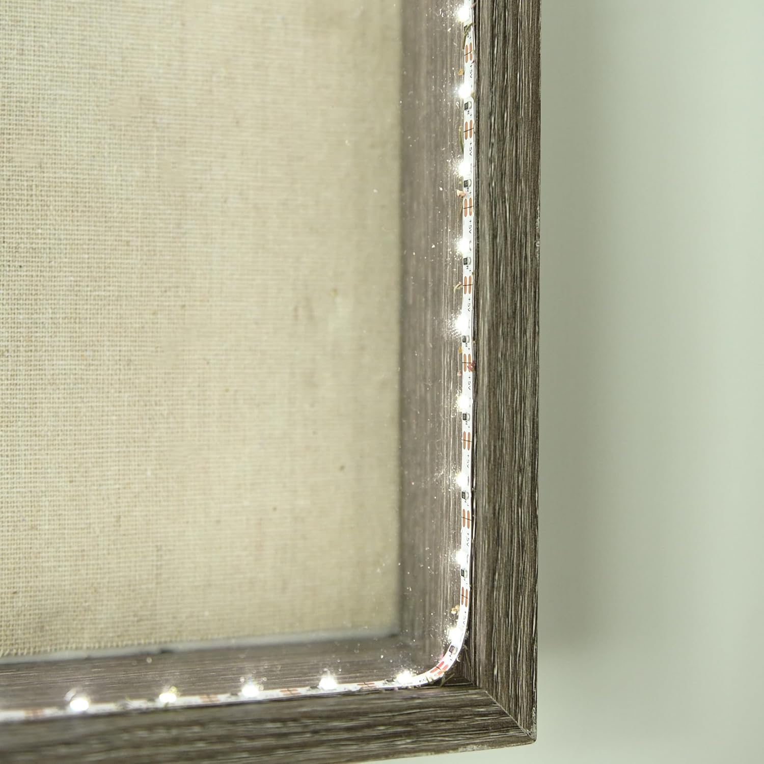 Caja de sombra profunda con vitrina colgante de luz, caja de memoria de madera, marco de fotos, caja de recuerdos para pared y mesa, boletos de