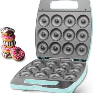 Baker’s Friend Mini máquina para hacer donas, hornear 12 mini donas, maquina para hacer donas, perfecta para desayuno, aperitivos, postres y más Baker’s Friend Mini máquina para hacer donas, hornear 12 mini donas, maquina para hacer donas, perfecta para desayuno, aperitivos, postres y más