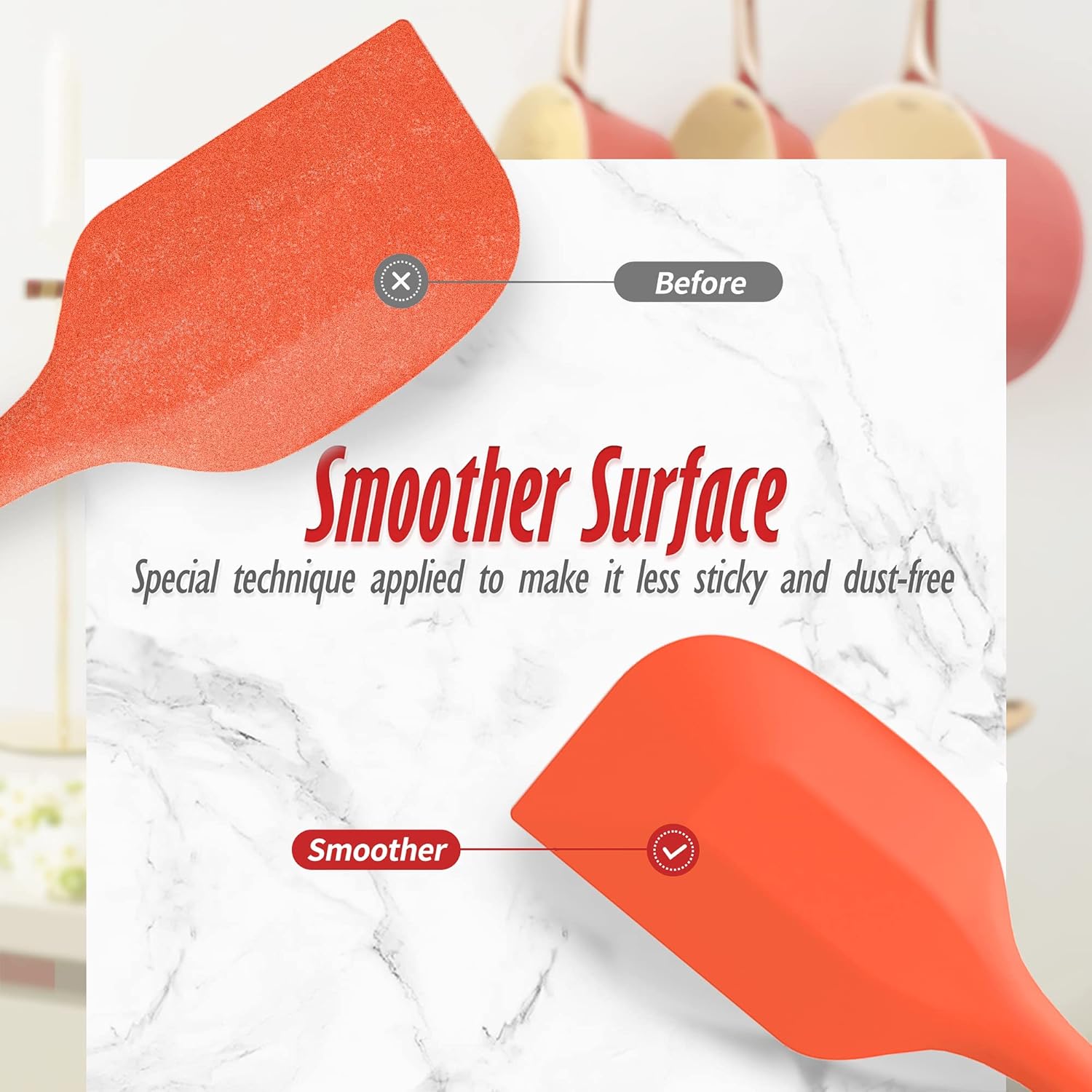 Garantía permanente Espátula grande de silicona resistente al calor Espátula de silicona para utensilios de cocina antiadherentes Gadgets de cocina