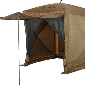 Hike Crew Tienda de campaña de 6 x 6 pies con toldo desplegable para exteriores de 4 lados con paneles de viento con cremallera integrados, toldo Hike Crew Tienda de campaña de 6 x 6 pies con toldo desplegable para exteriores de 4 lados con paneles de viento con cremallera integrados, toldo