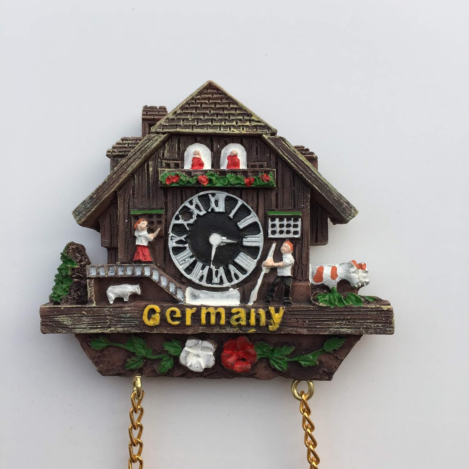 3D Alemania Cuco Reloj Refrigerador Refrigerador Imán Turístico Souvenirs Hecho a Mano Resina Artesanía Pegatinas Magnéticas Hogar Cocina Decoración