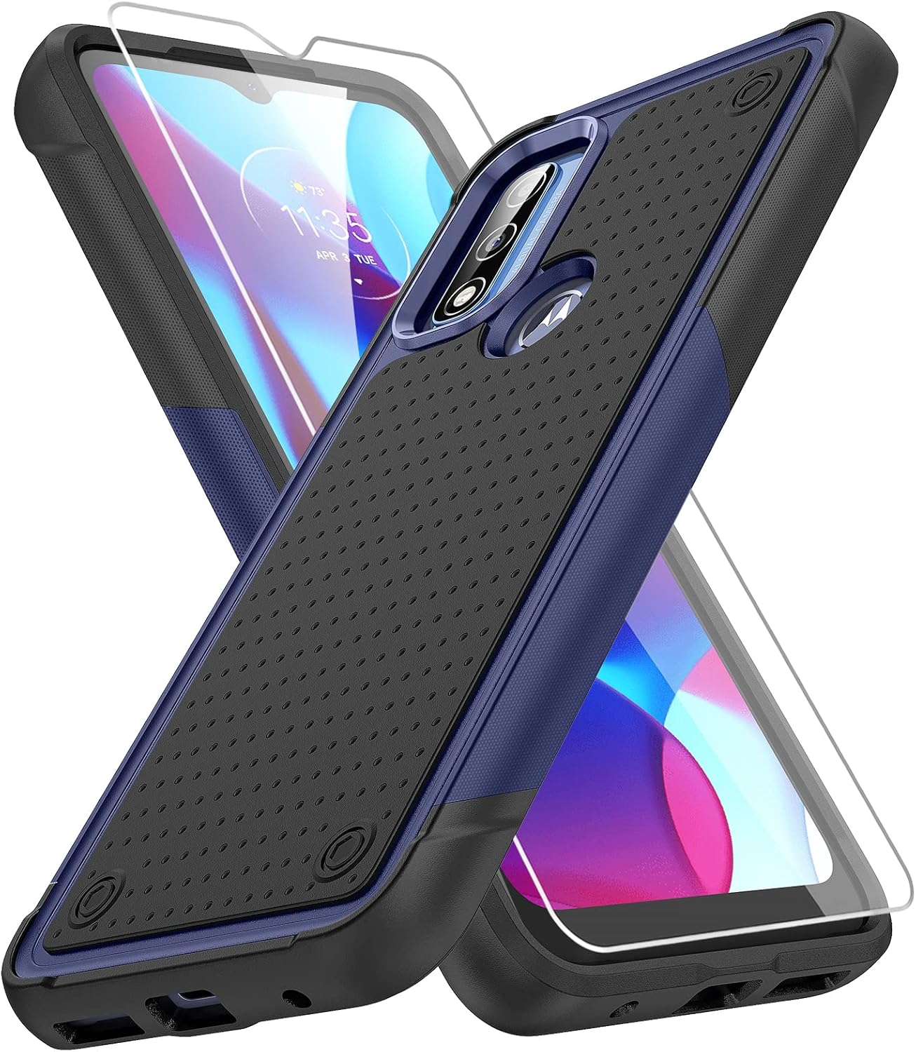 for Moto G Play 2023Moto G Pure Case,Moto G Power 2022 Case with Screen Protector,Military Grade Drop Tested Heavy-Duty Tough Rugged Shockproof
