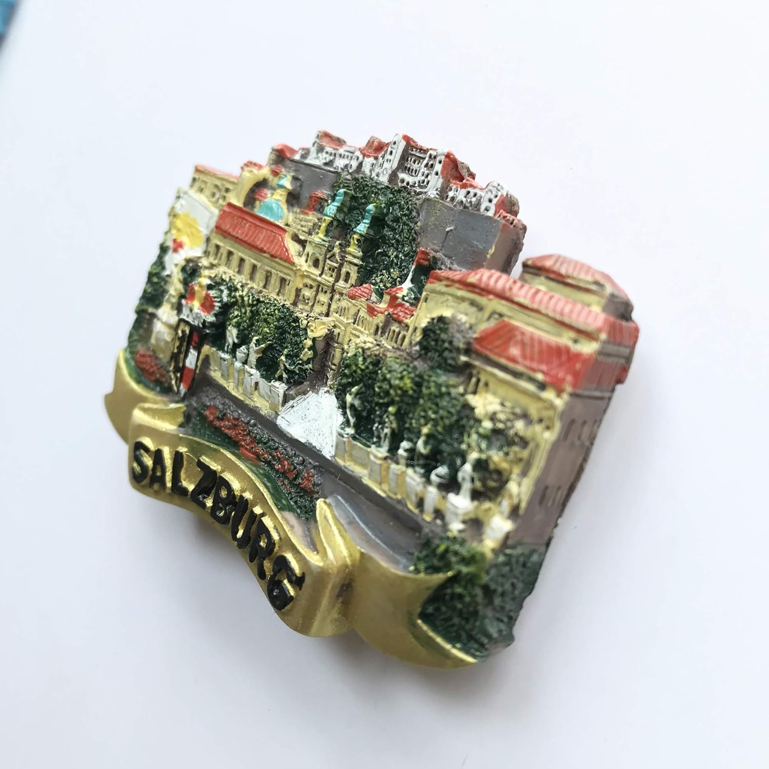 3D Salzburg Austria imán de refrigerador recuerdos de viaje, imán de nevera de Austria decoración del hogar y la cocina