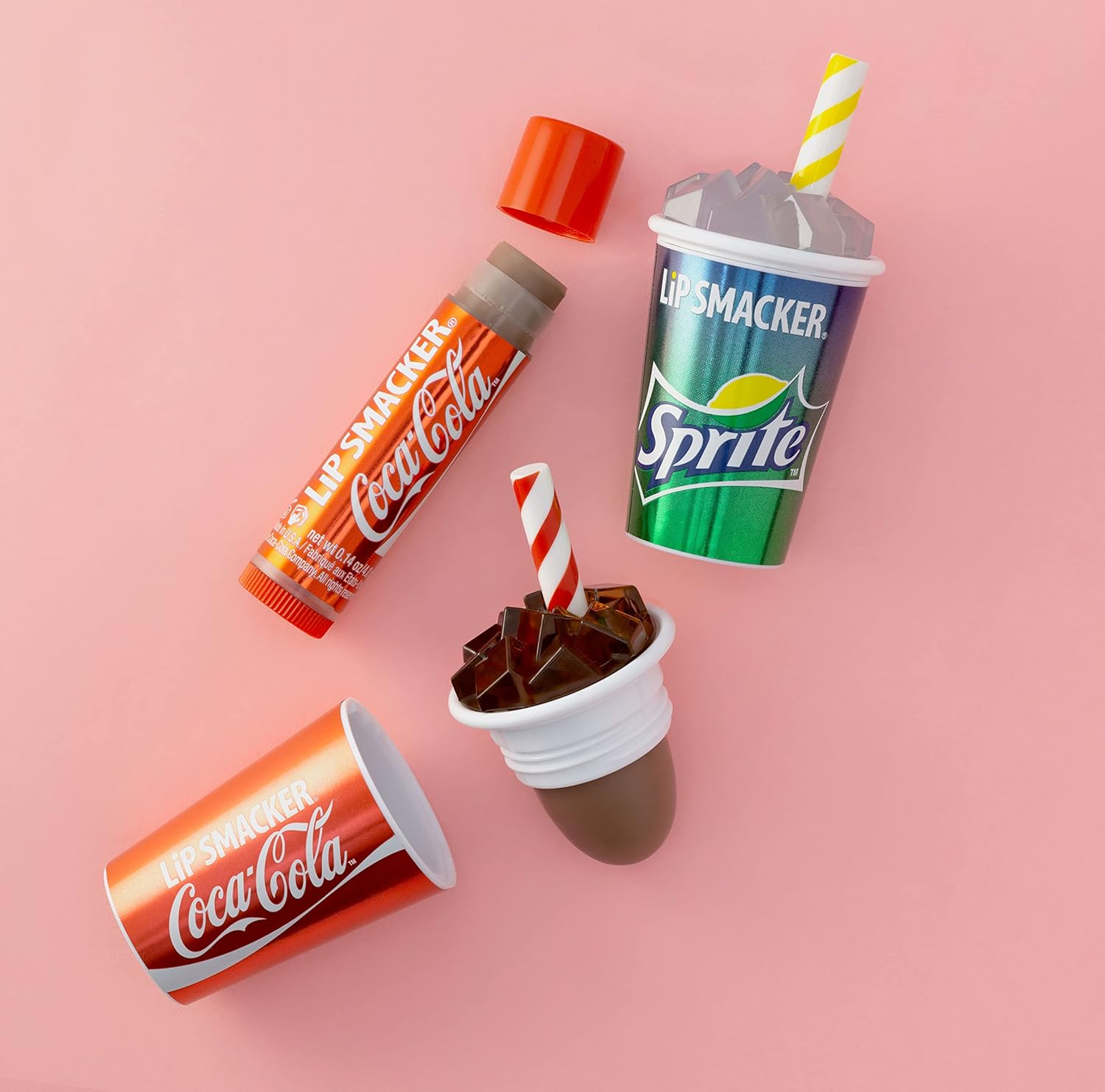 Lip Smacker Colección Coca Cola, bálsamo labial infantil – Coca-Cola & Sprite, trío
