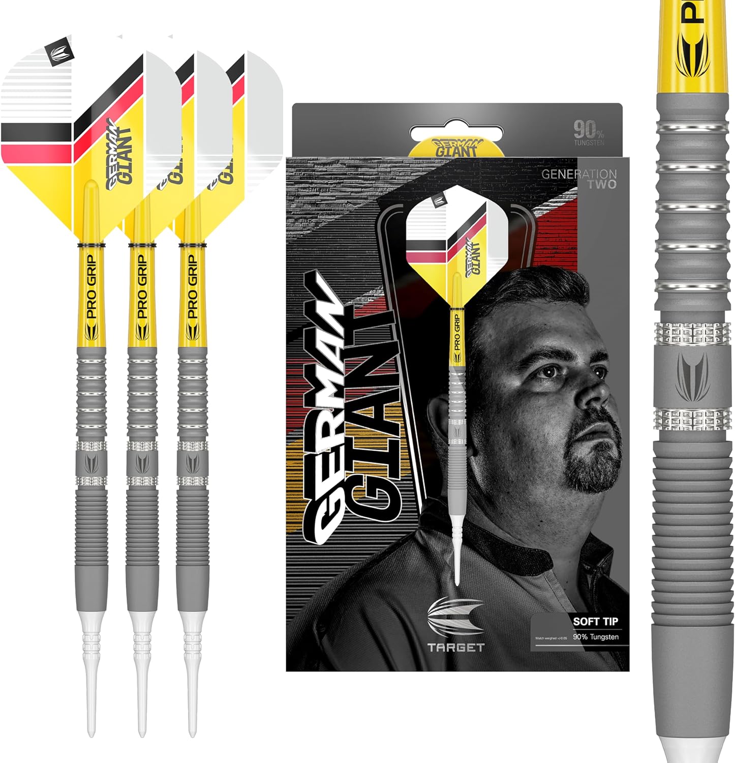 Target Darts Gabriel Clemens Gen 2 19G 90% tungsteno punta suave juego de dardos