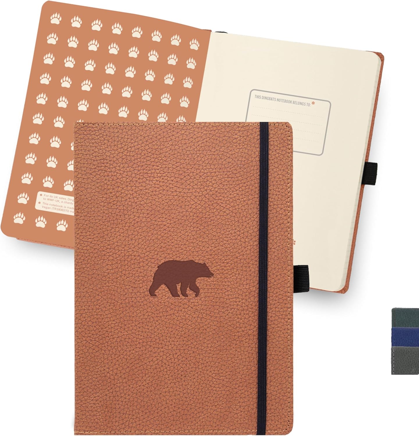 Dingbats* Wildlife – Cuaderno de oso marrón A4 – Punteado