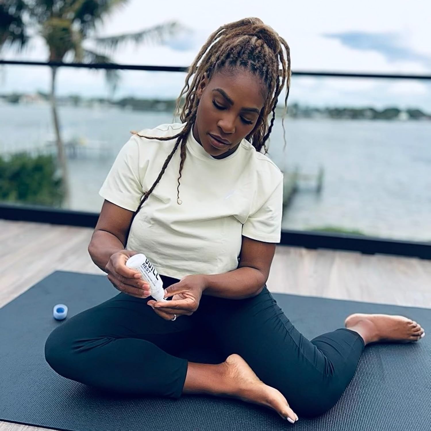 WILL Perform Loción de magnesio para dormir por Serena Williams I Nightly Topical Magnesium Cream para recuperación muscular y relajación I Loción