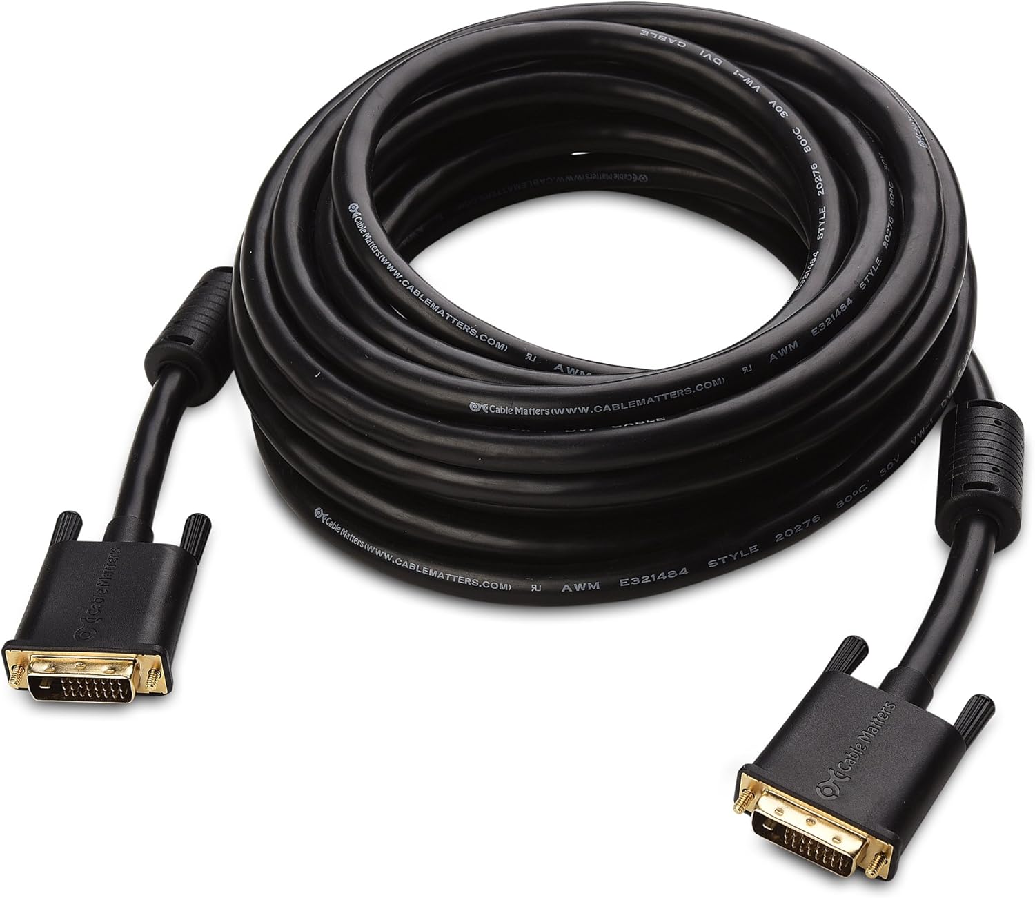 Cable con ferritas Cable Matters chapado en oro DVI-D Dual Link
