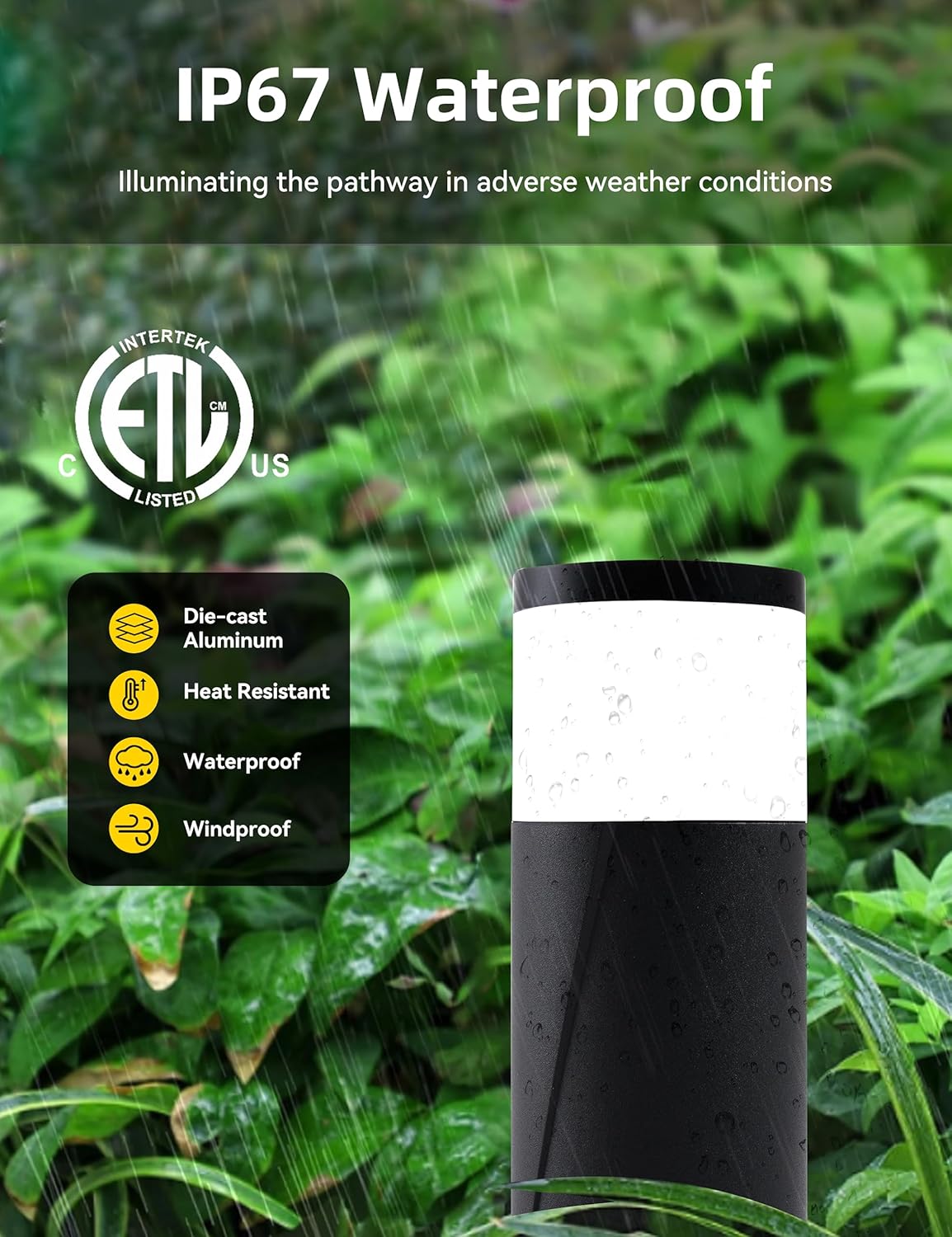 Luces de camino al aire libre 500LM, iluminación de paisaje de bajo voltaje, aplicación inteligente y control Alexa, IP67 impermeable, luces de