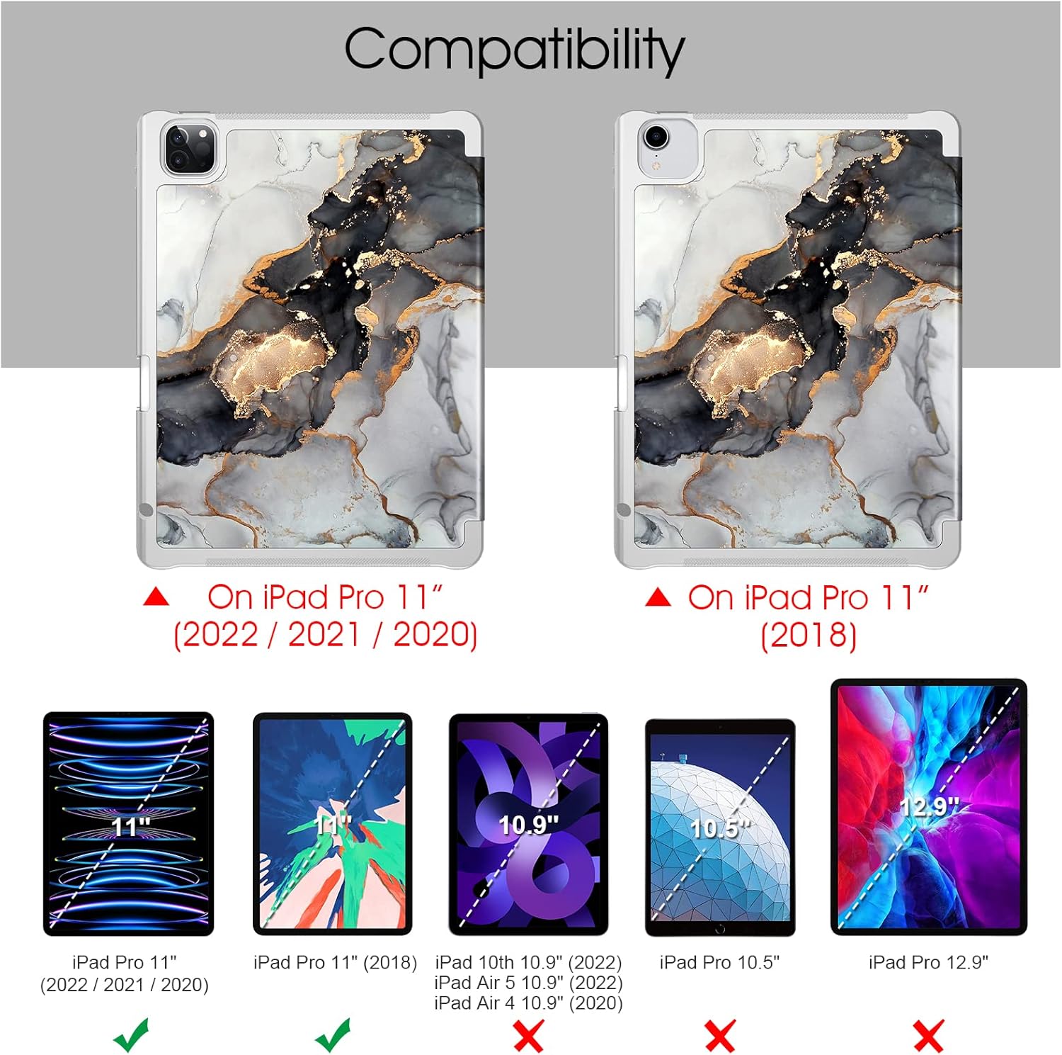 Fintie SlimShell – Funda para iPad Pro de 11 pulgadas (4  3 generación) 20222021  Funda trasera de TPU suave y flexible con soporte para lápiz,