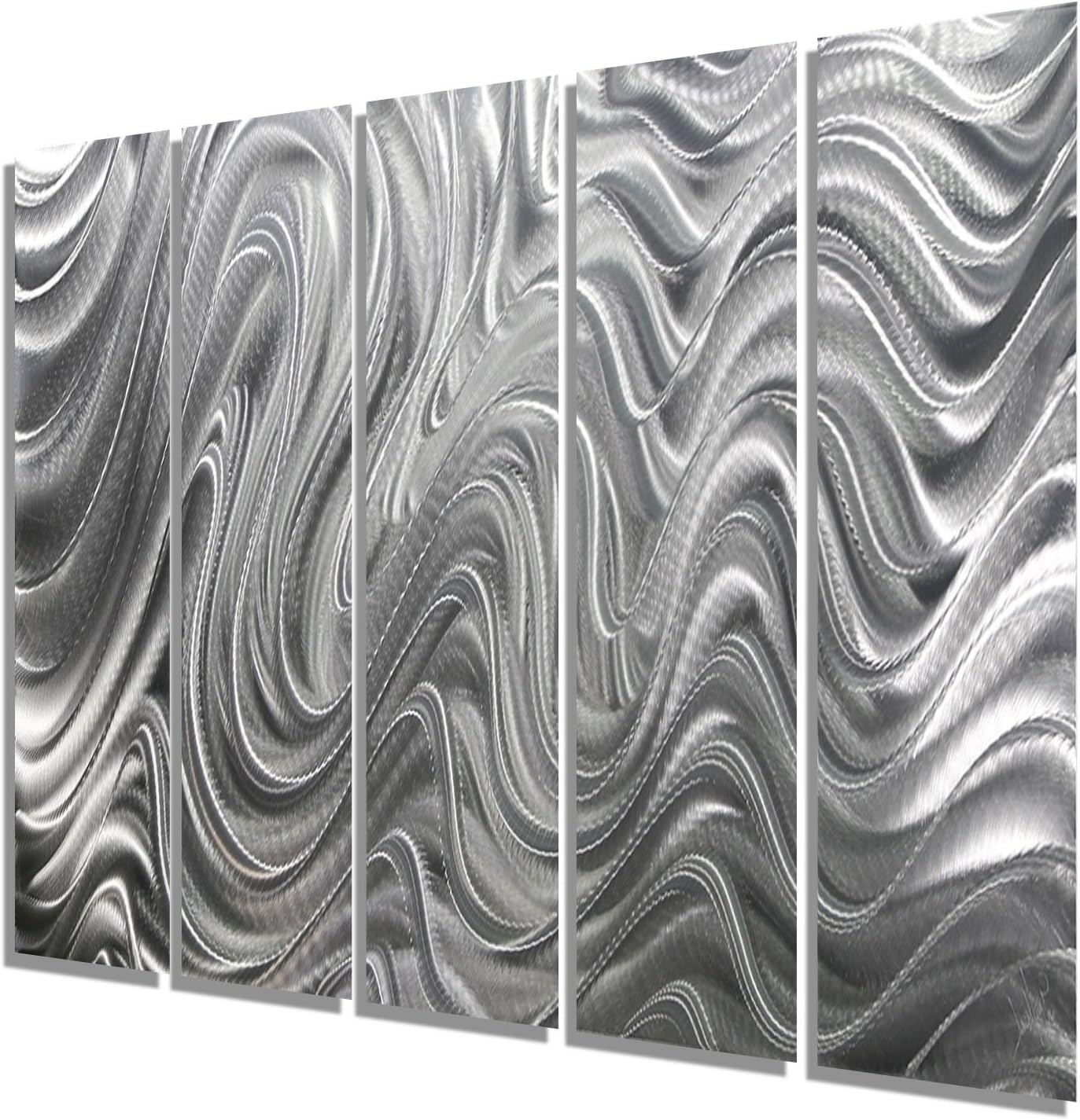 Statements2000 Arte abstracto moderno extra grande de pared de metal para interiores y exteriores, pintura 3D escultura colgante por Jon Allen,