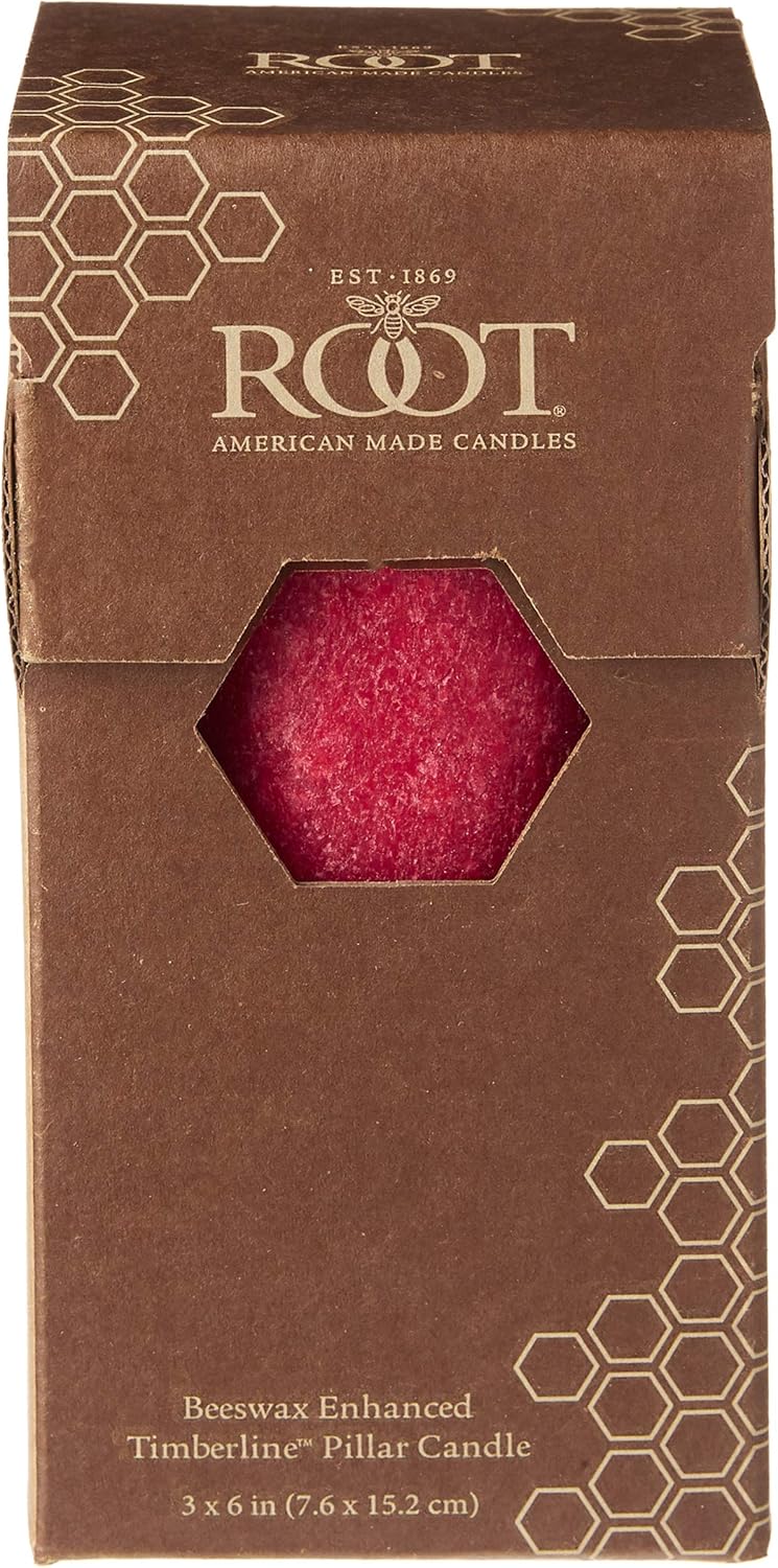 Vela de pilar con fragancia de línea de árboles, de Root Candels, man-made-material, Hollyberry, 6 – pulgadas